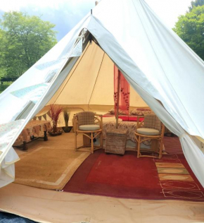 Bell tent one of three to rent fully equipped private equipped kitchen tents too
